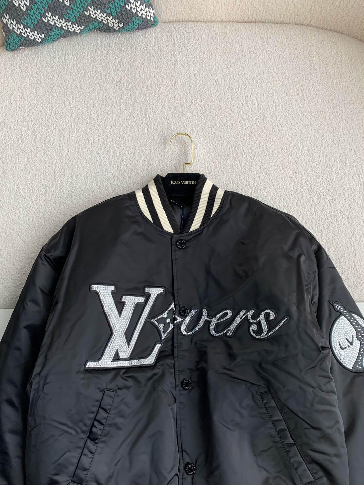 LV Embroidered Nylon Baseball Blouson Jacket - tntwear1