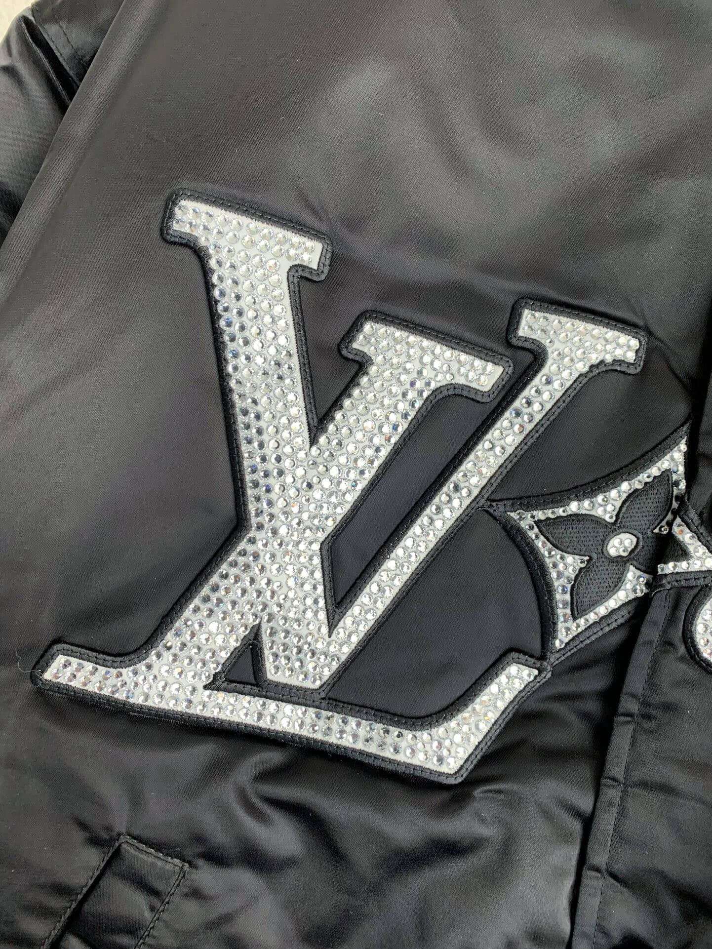 LV Embroidered Nylon Baseball Blouson Jacket - tntwear1