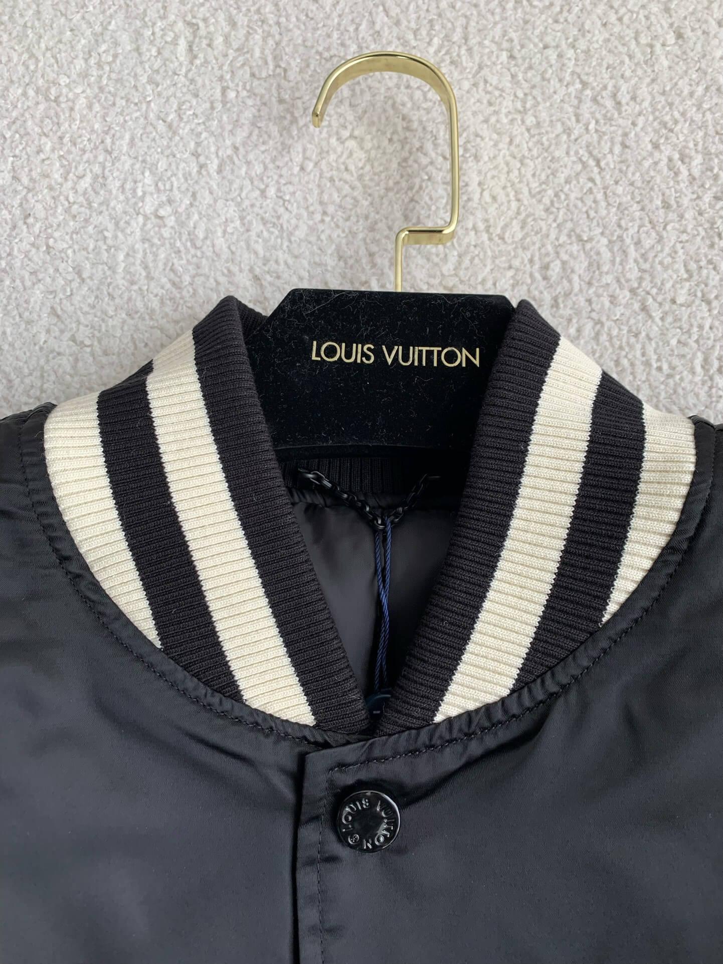 LV Embroidered Nylon Baseball Blouson Jacket - tntwear1