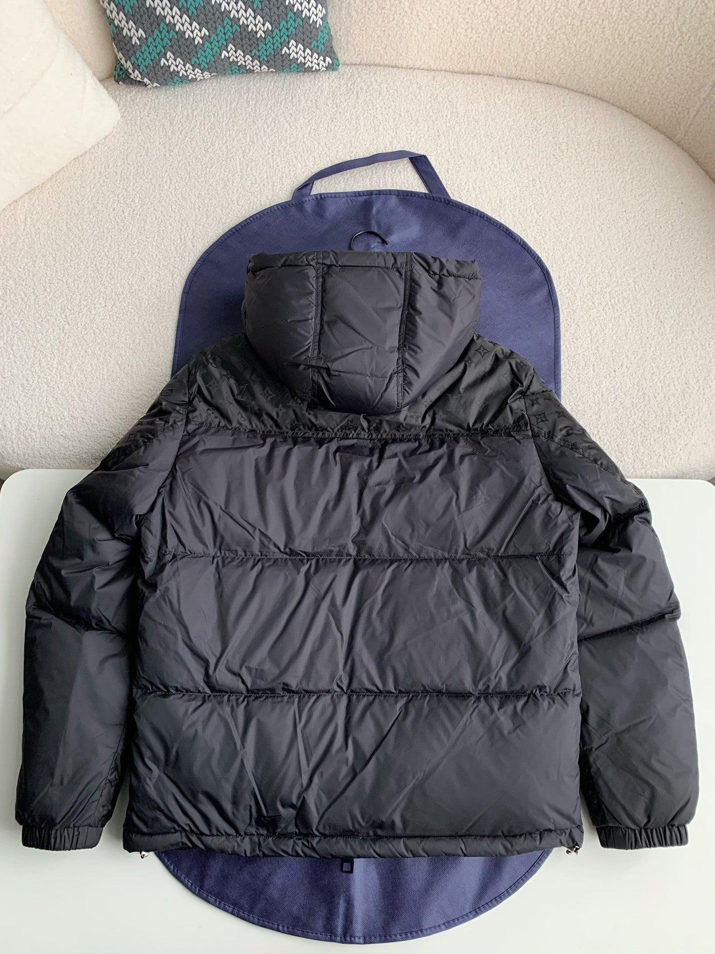 LV Monogram Black Puffer Jacket - tntwear1