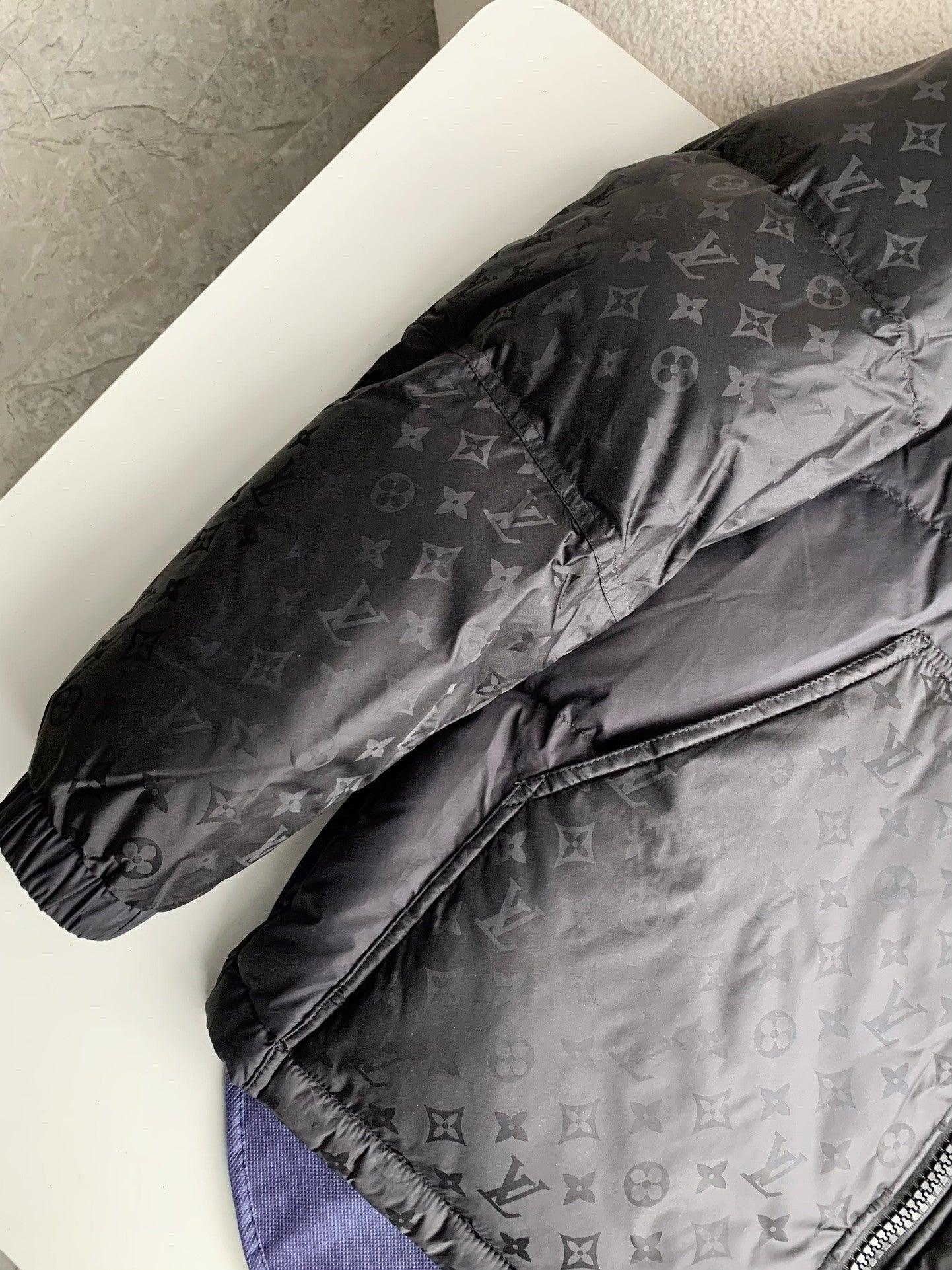 LV Monogram Black Puffer Jacket - tntwear1