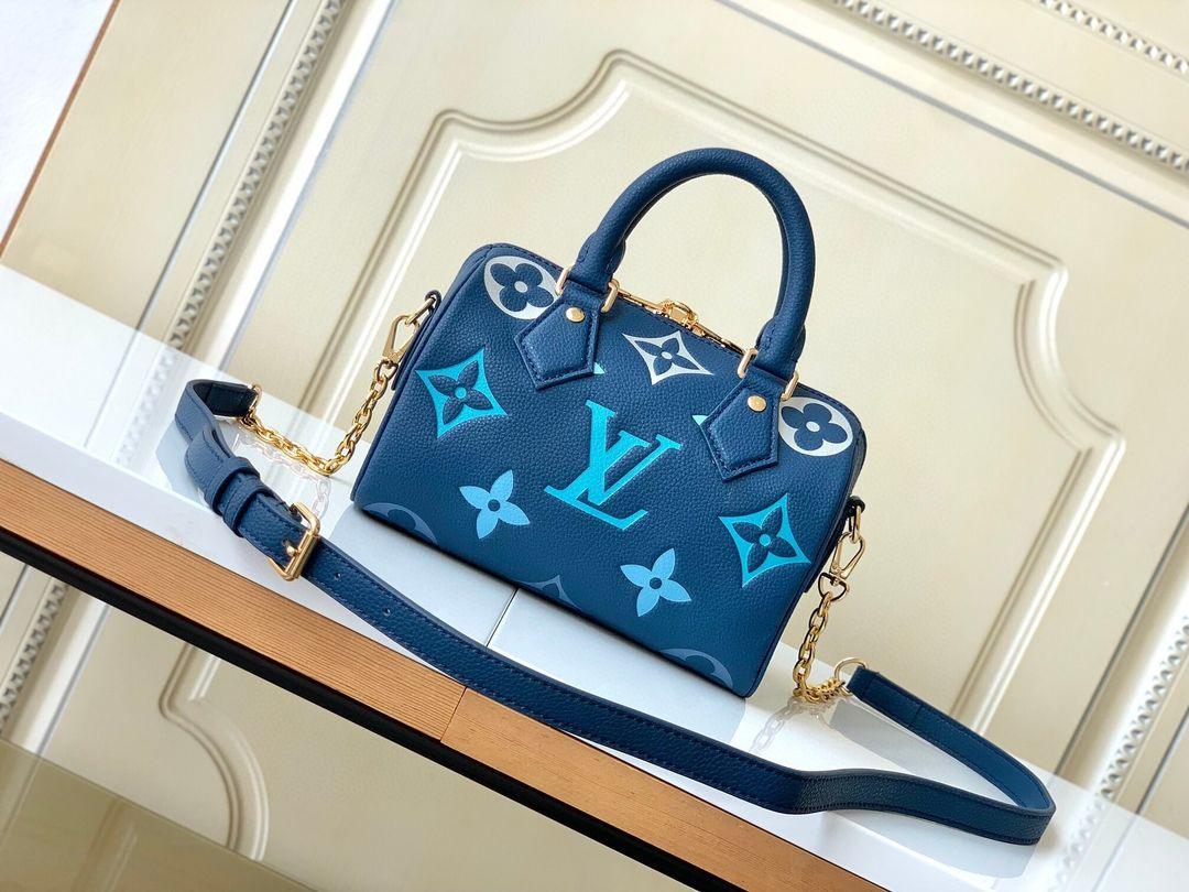 Louis Vuitton Nano Speedy bag "BLUE" - tntwear1