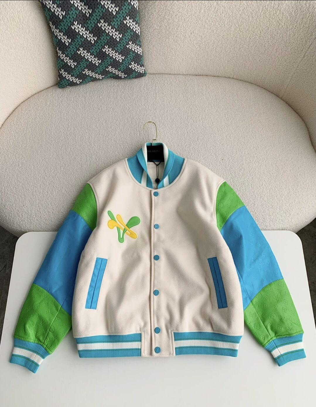 Louis Vuitton Rainbow Playground Varsity Jacket - tntwear1