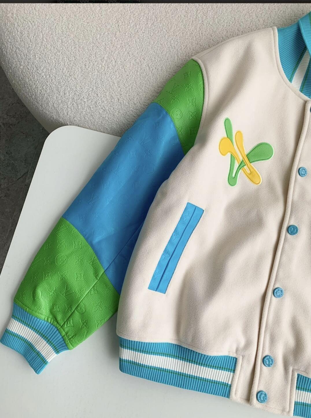 Louis Vuitton Rainbow Playground Varsity Jacket - tntwear1