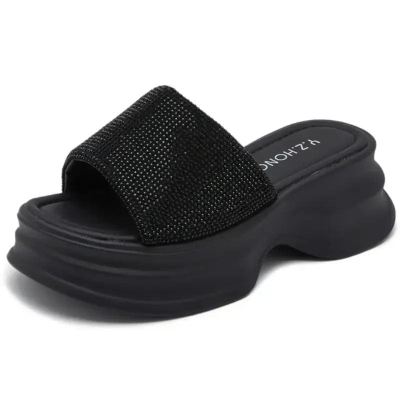 Luxia Glit Platform Slippers - tntwear1