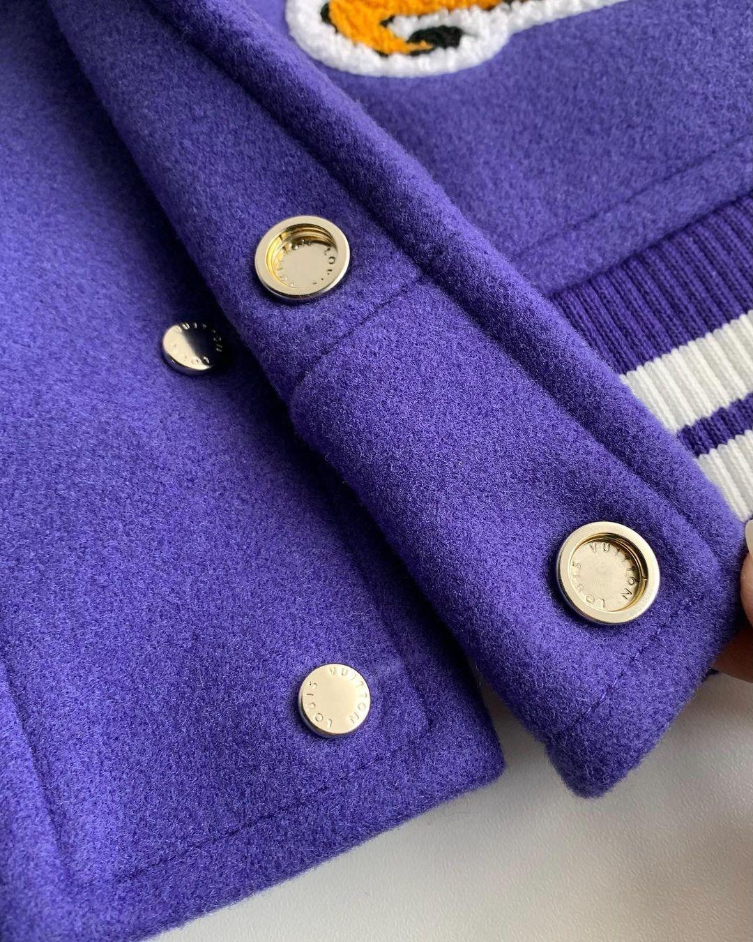 Luis Vuitton LV Varsity Jacket Purple - tntwear1