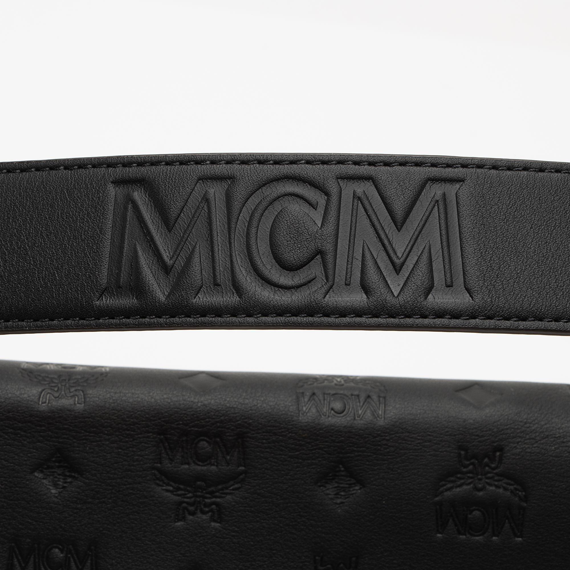 MCM Embossed Leather Essential Two Way Crossbody Bag - tntwear1