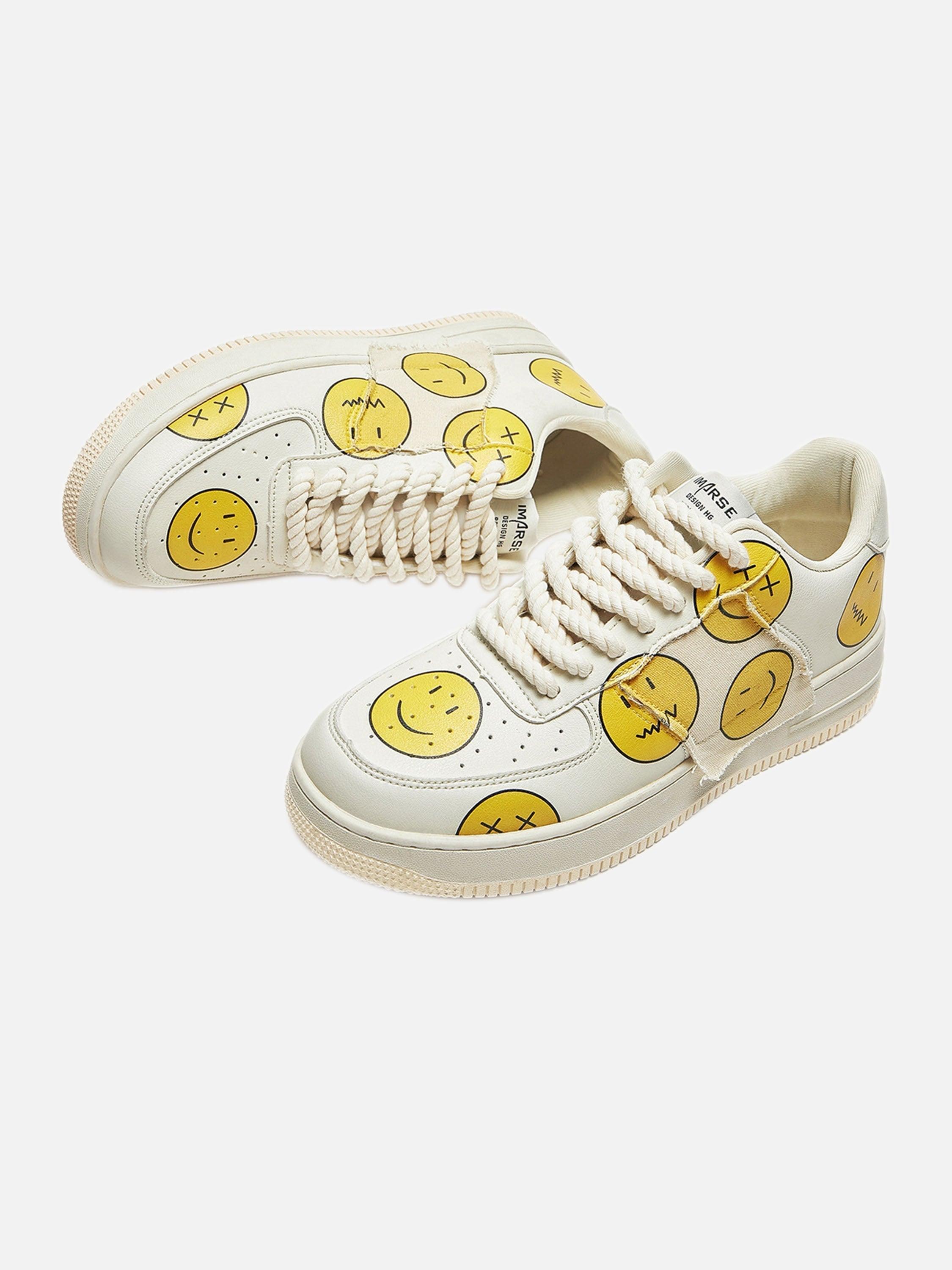 Tntwear® - American Fun Smiley Face Expression Board Shoes - tntwear1