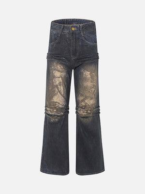 Tntwear® - American High Street Heavy Duty Washed Jeans - tntwear1