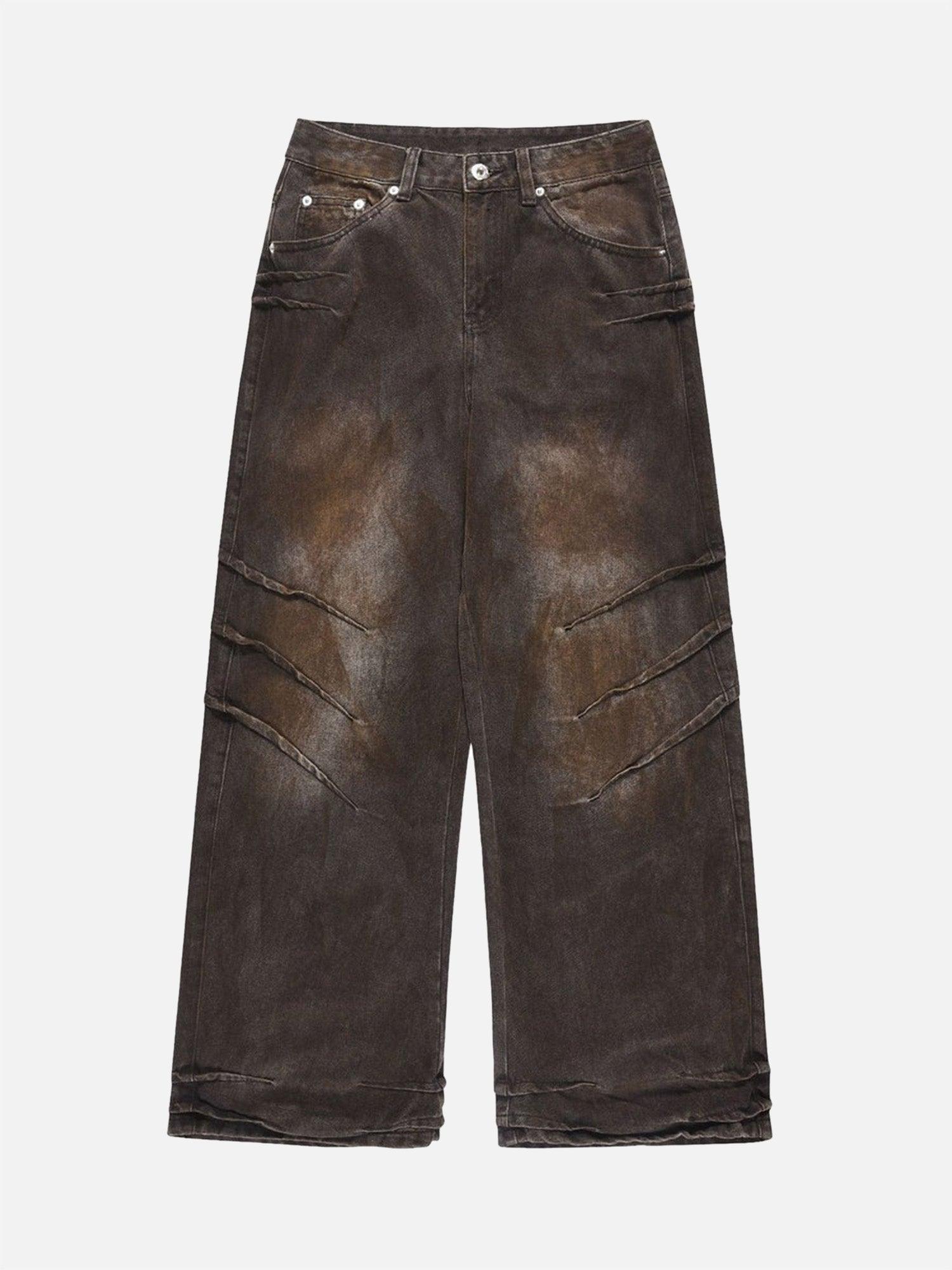 Tntwear® - American Street Fashion Heavy Industry Washed Jeans - tntwear1