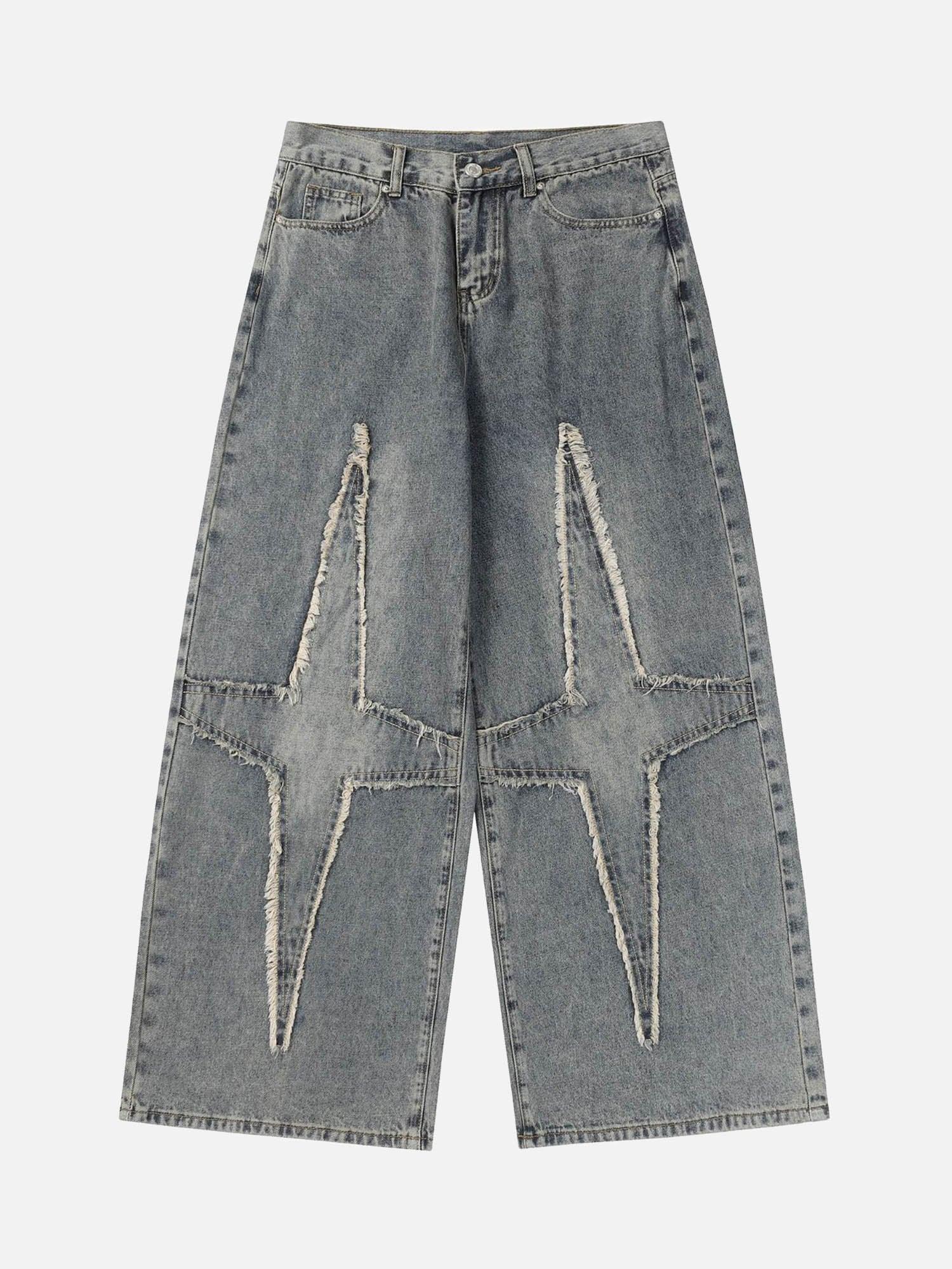 Tntwear® - American Street Fashion Washed Jeans - tntwear1