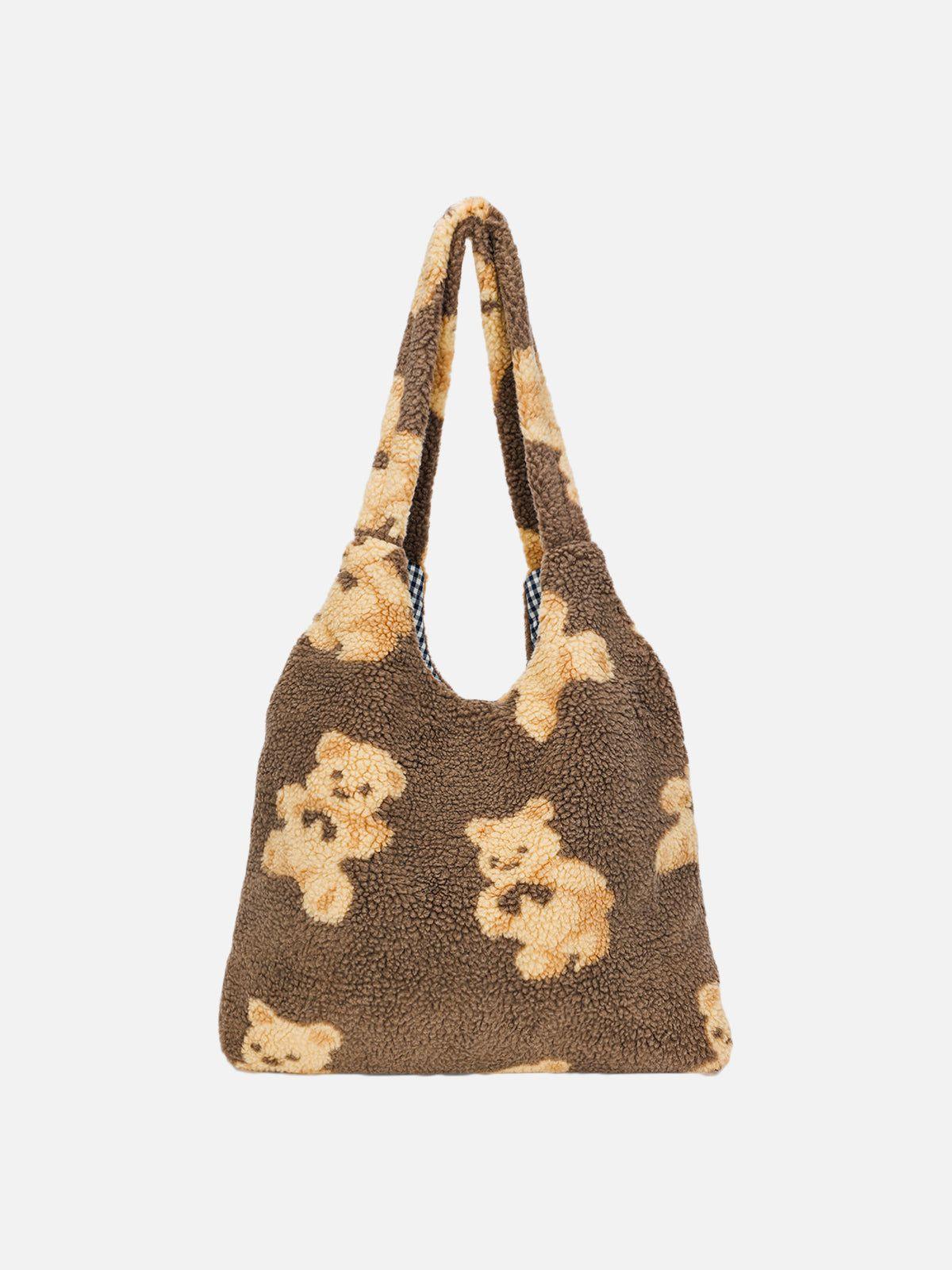 Tntwear® - Bear Pattern Sherpa Bag - tntwear1