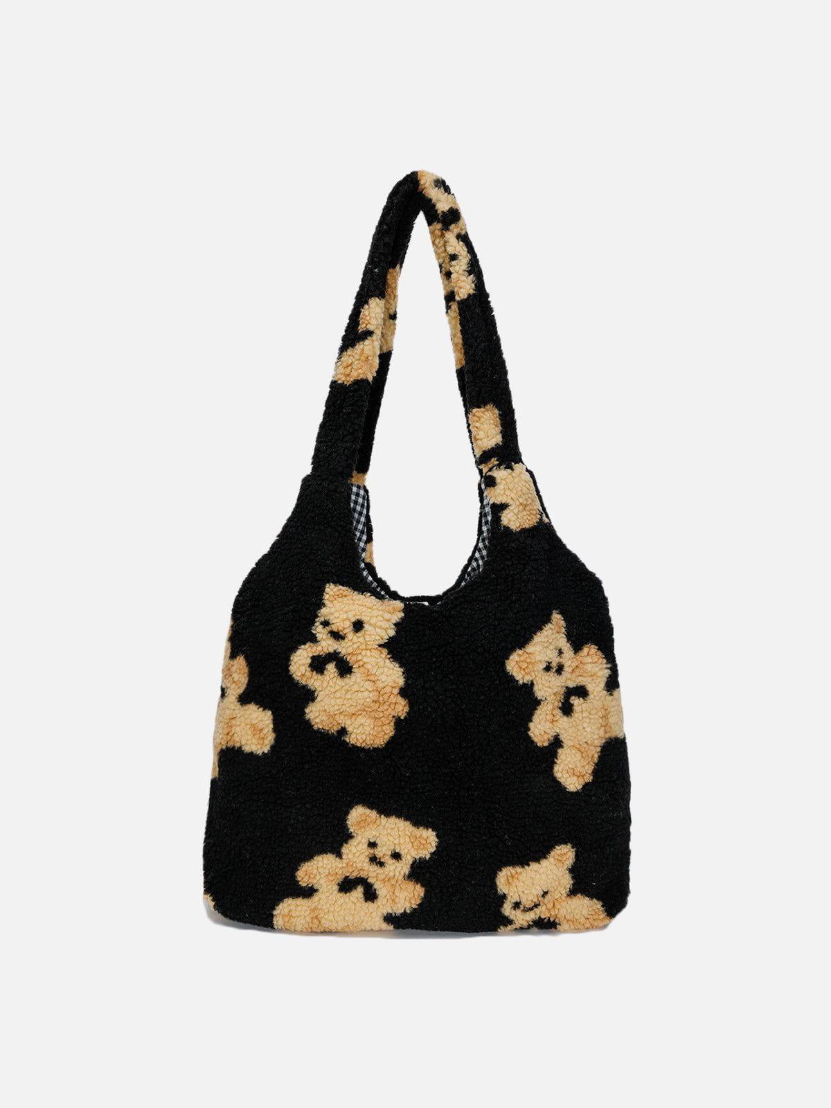 Tntwear® - Bear Pattern Sherpa Bag - tntwear1