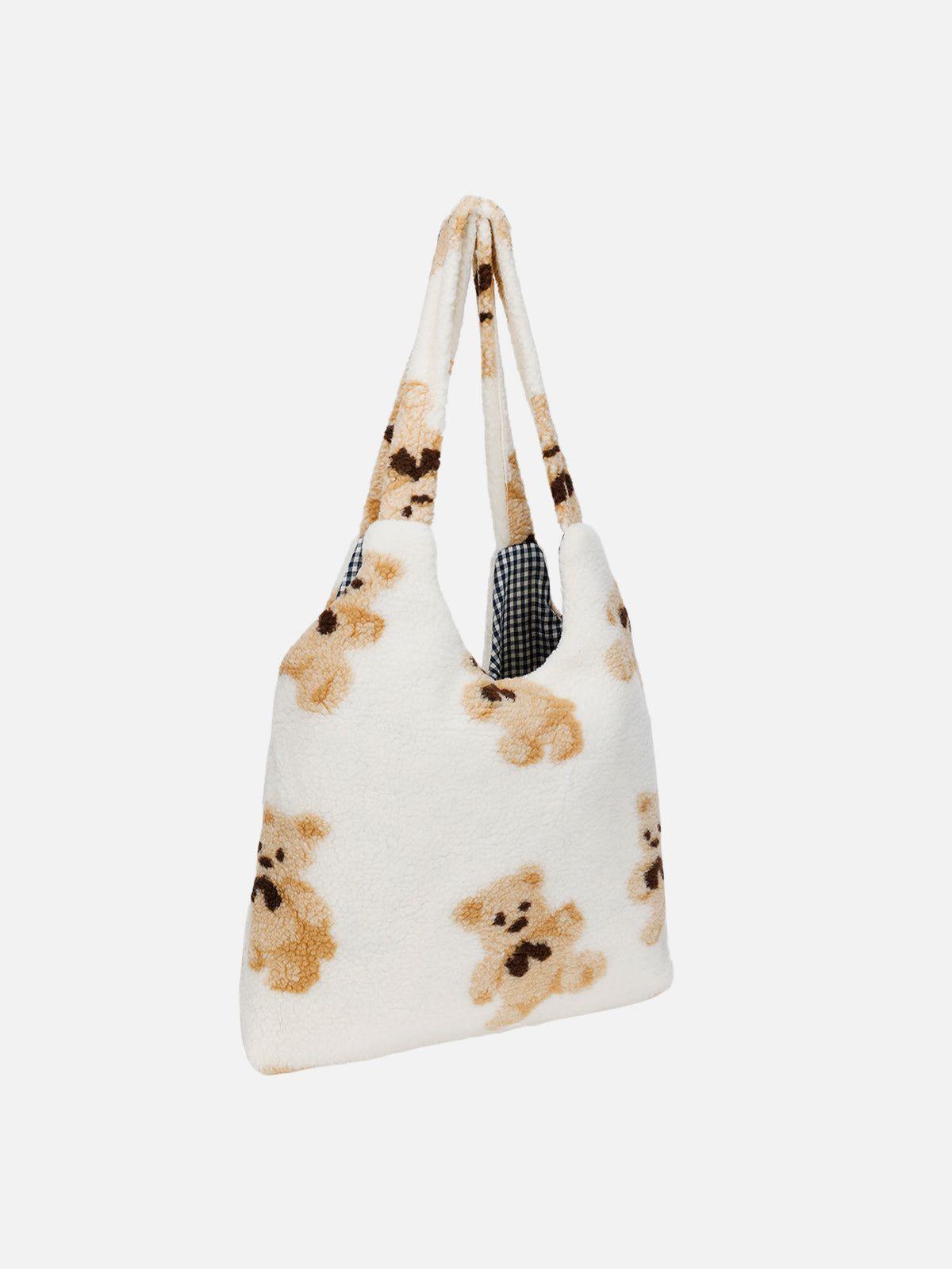 Tntwear® - Bear Pattern Sherpa Bag - tntwear1