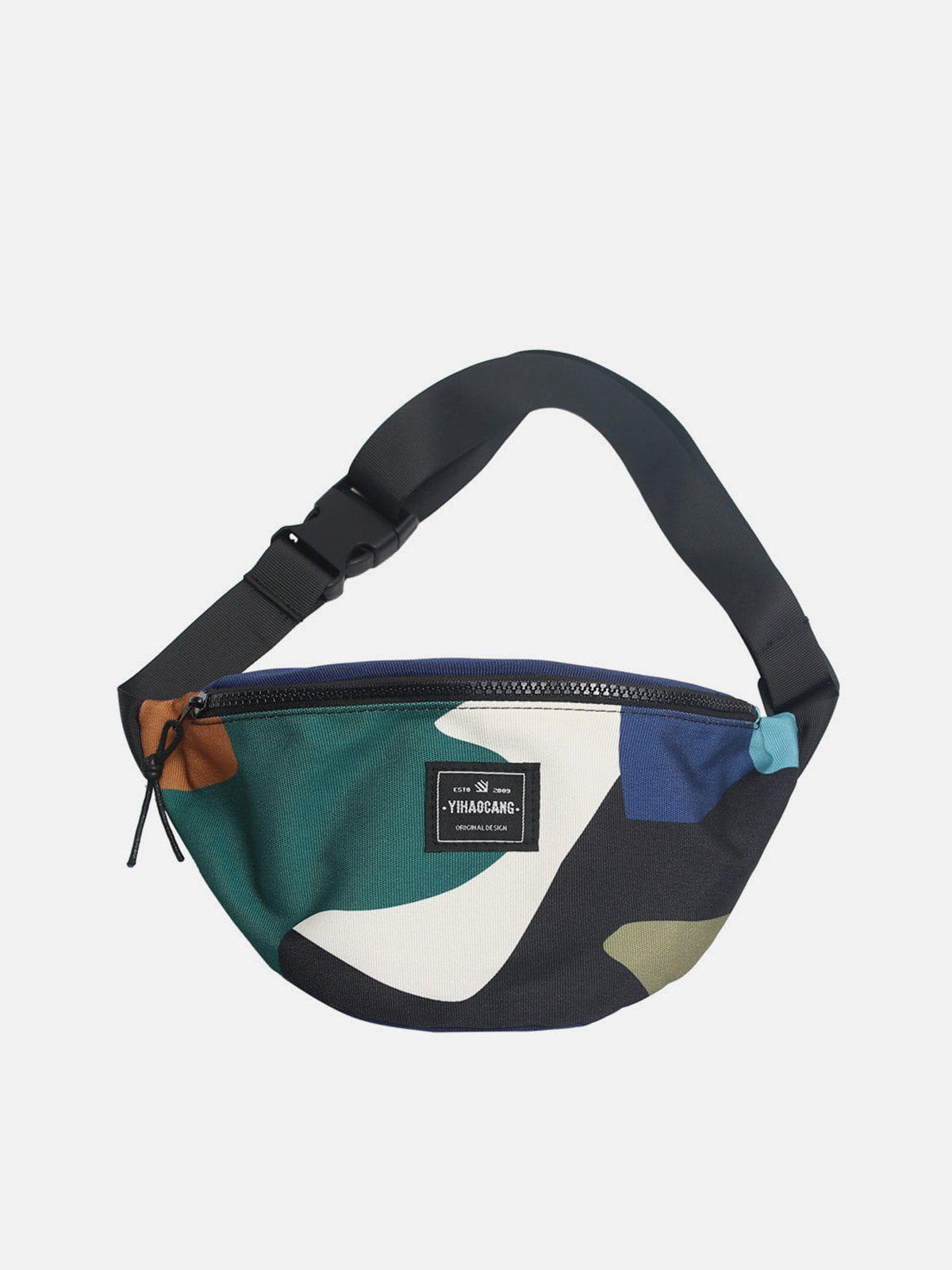 Tntwear® - Biker Colour Blocking Canvas Bag - tntwear1