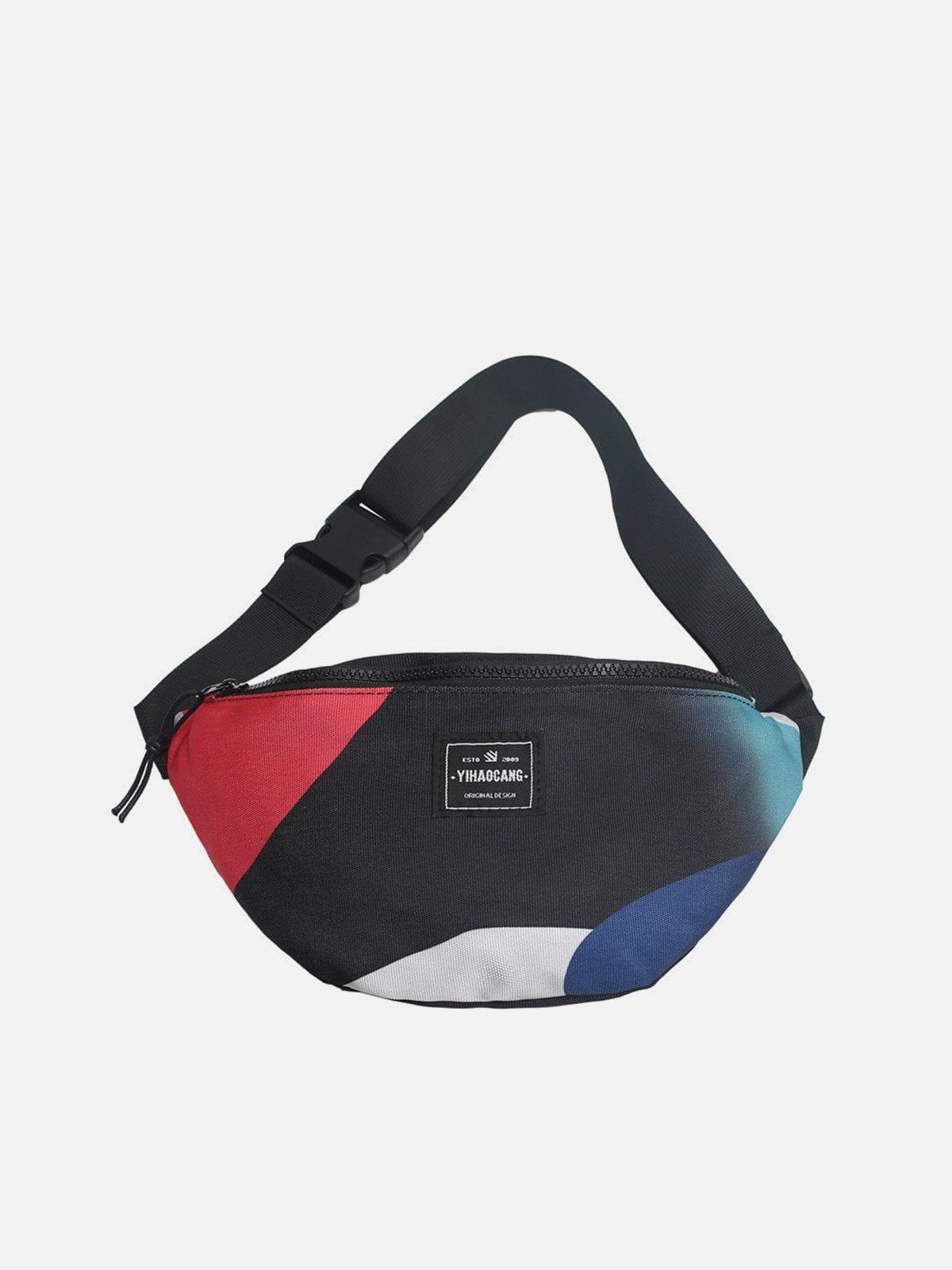 Tntwear® - Biker Colour Blocking Canvas Bag - tntwear1