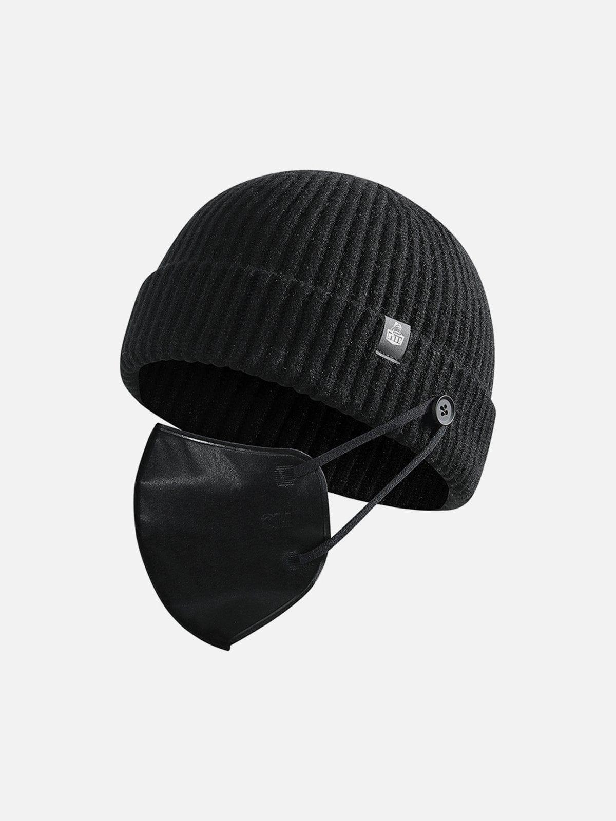 Tntwear® - Buttons Knit Dome Hat - tntwear1