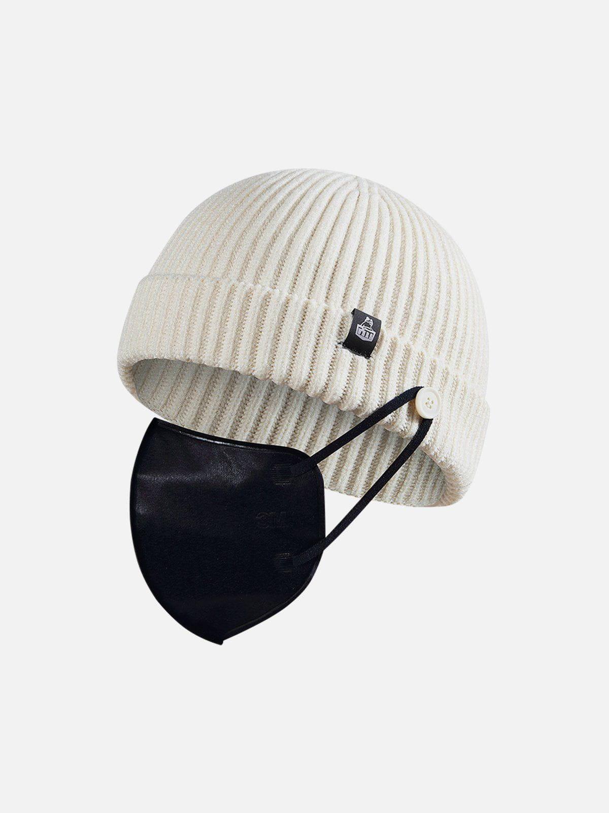 Tntwear® - Buttons Knit Dome Hat - tntwear1