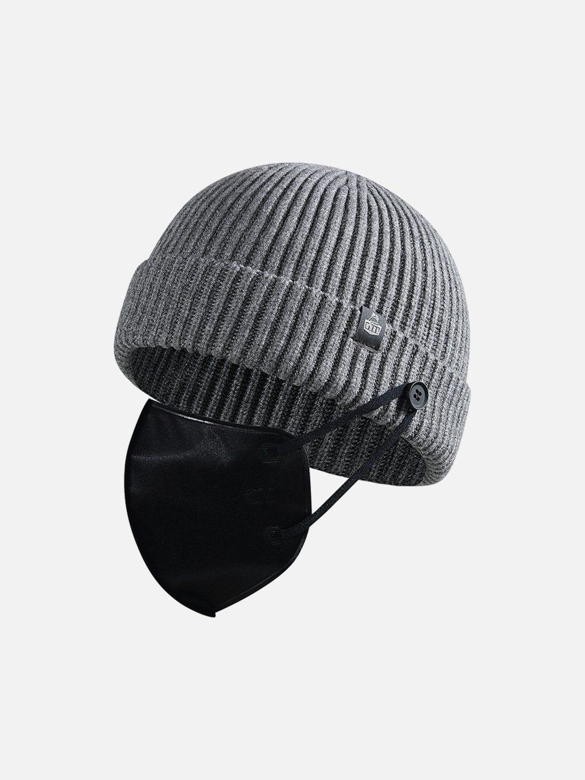 Tntwear® - Buttons Knit Dome Hat - tntwear1