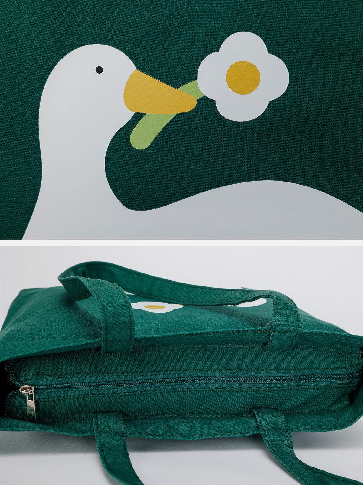 Tntwear® - Duck Flower Canvas Bag - tntwear1