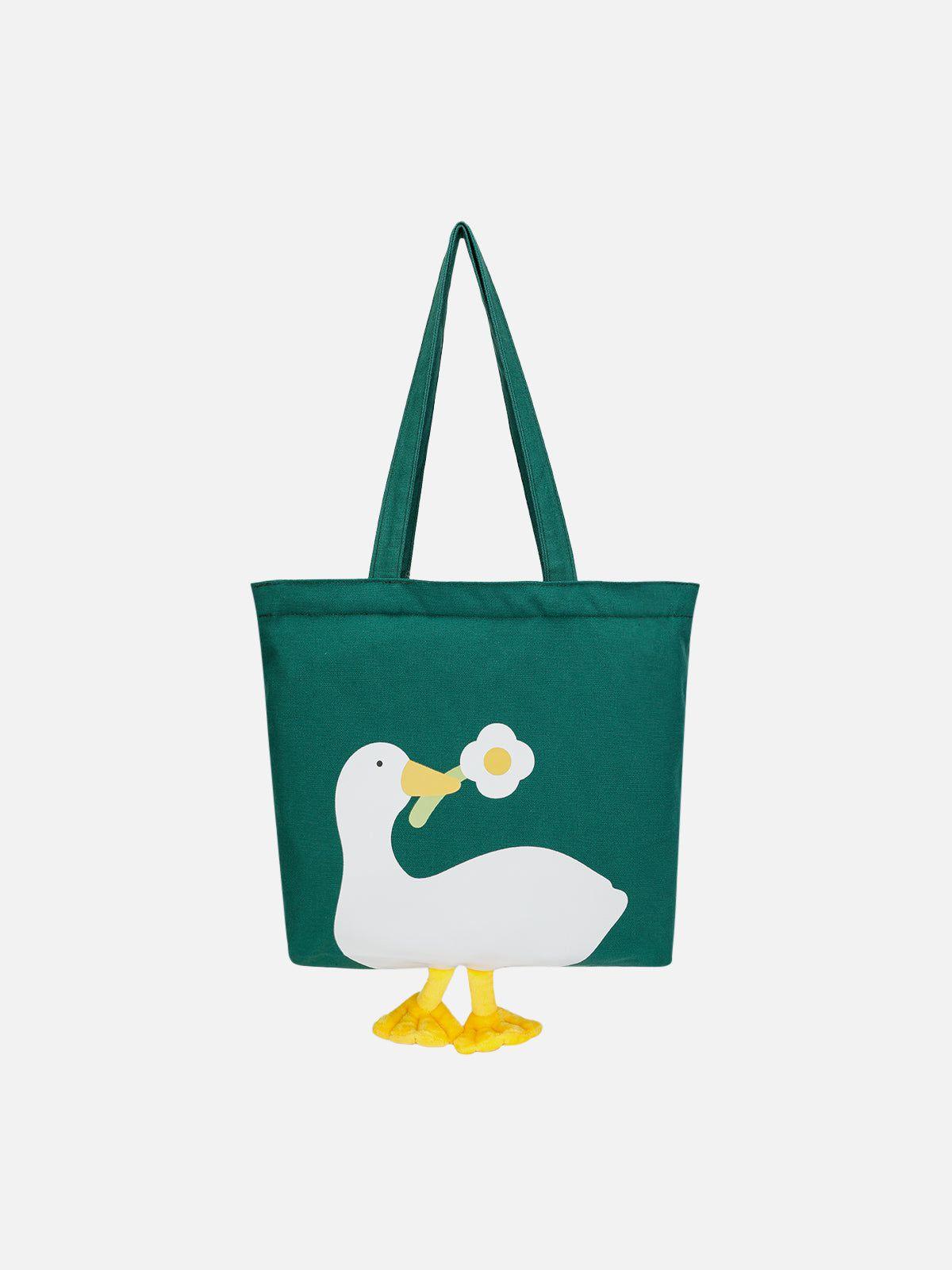 Tntwear® - Duck Flower Canvas Bag - tntwear1