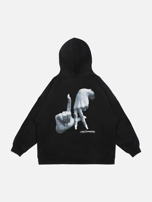 Tntwear® - Gesture Print Hoodie -1268 - tntwear1