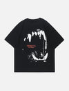 Tntwear® - Gothic Demon Teeth Print Tee - tntwear1