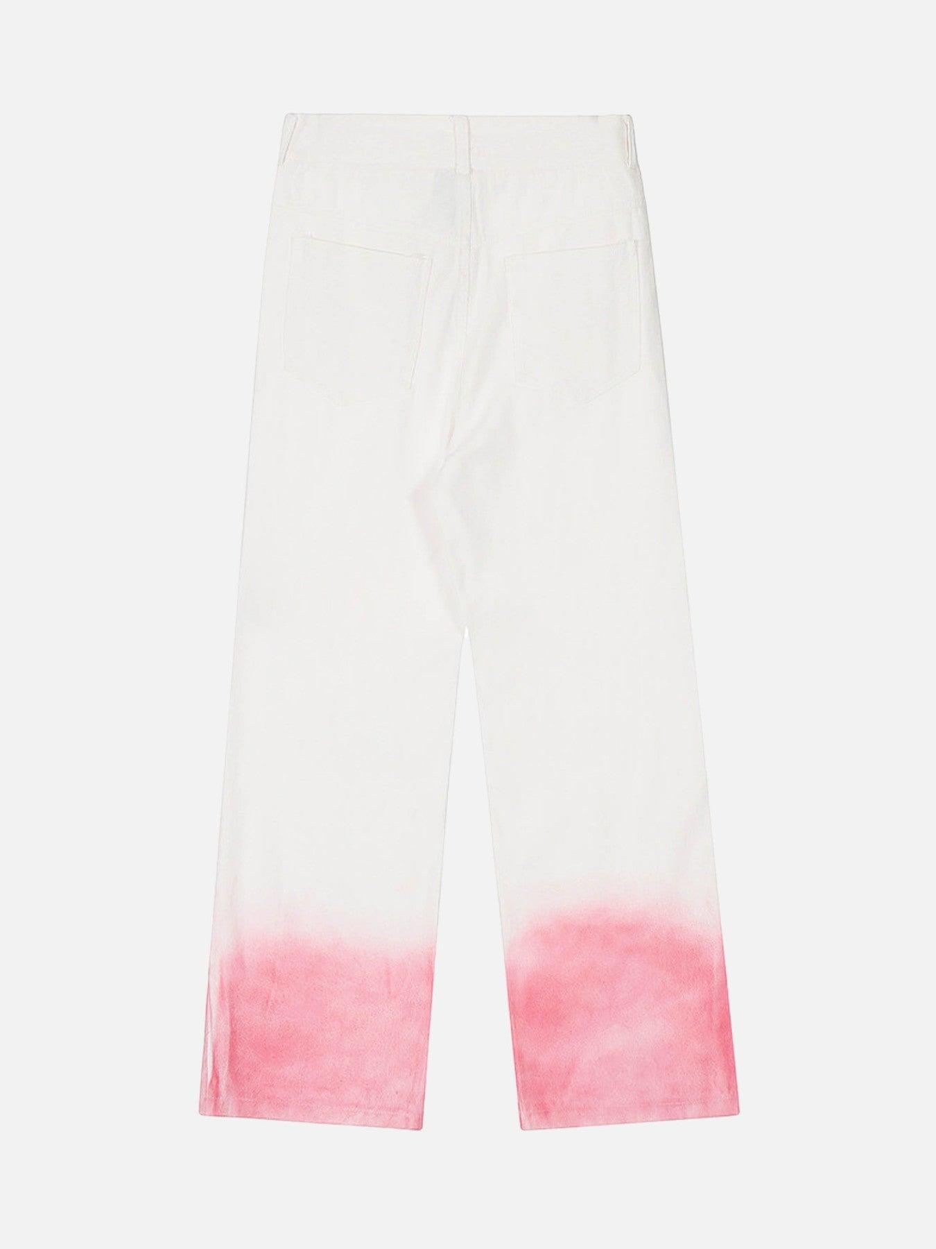 Tntwear® - Gradient Wash Denim Straight Leg Pants - tntwear1