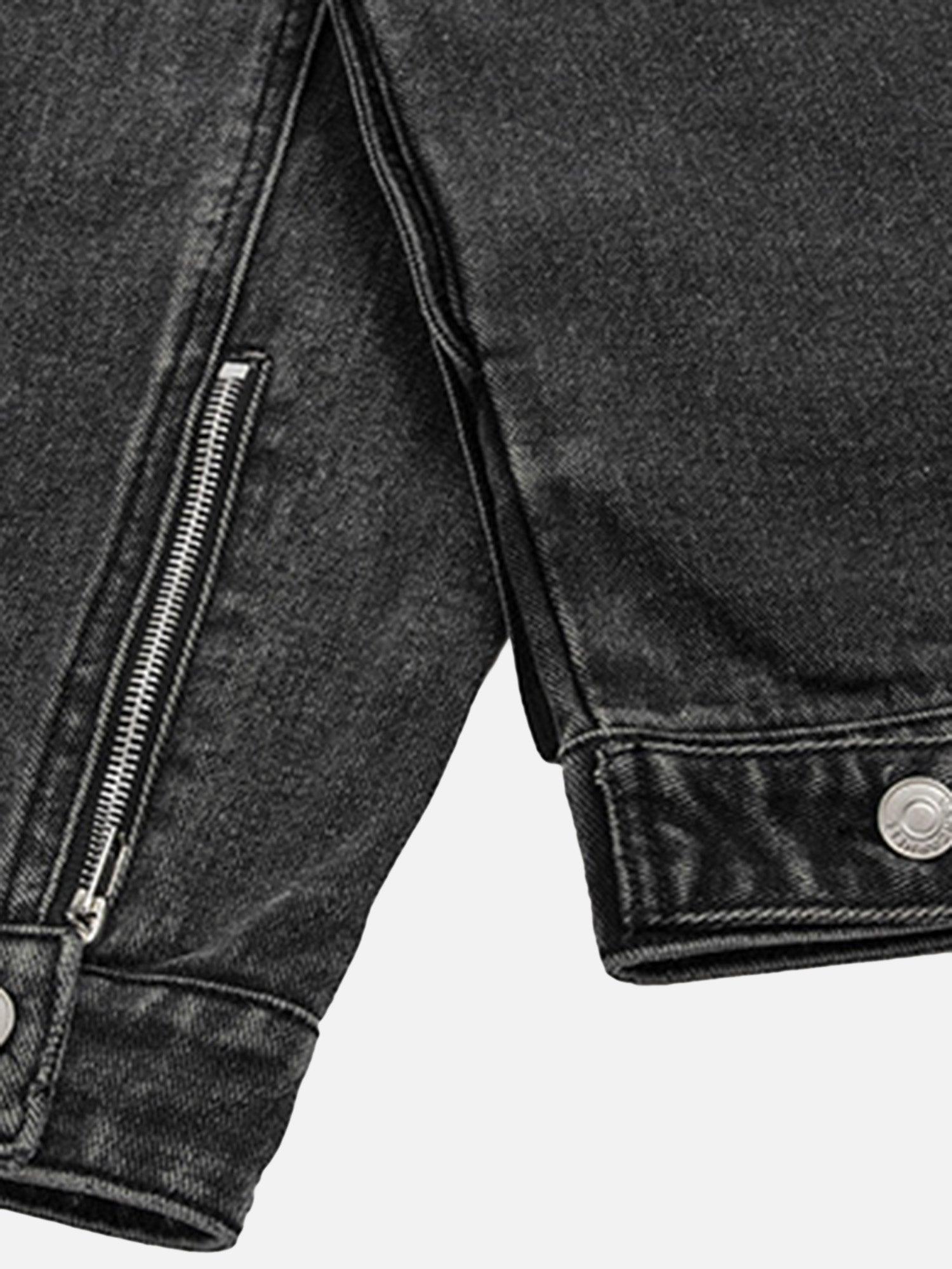 Tntwear® - High Street Heavy Duty Distressed Washed Denim Jacket - 1975 - tntwear1