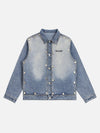 Tntwear® - High Street Heavy Duty Distressed Washed Denim Jacket - 1975 - tntwear1