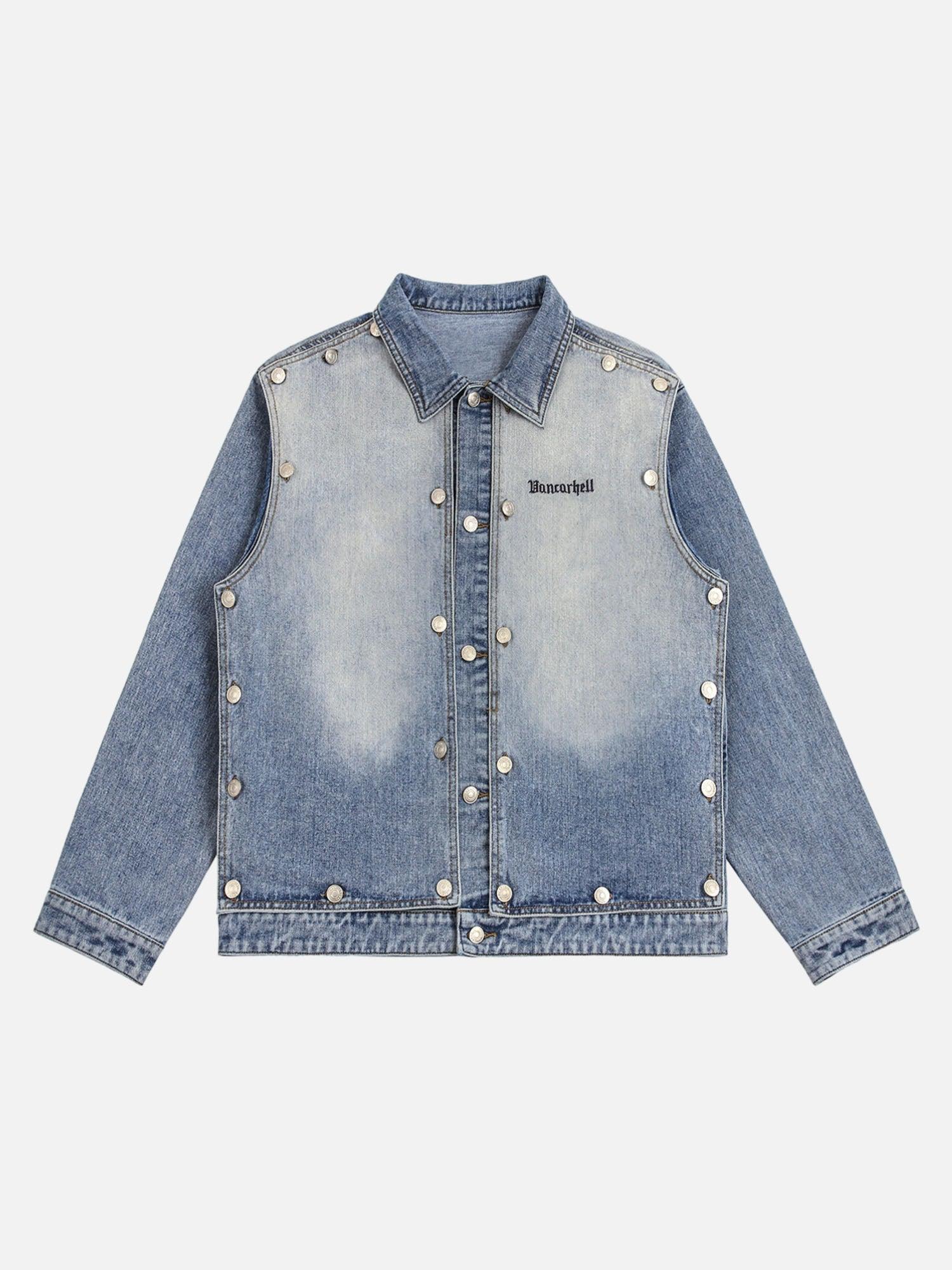 Tntwear® - High Street Heavy Duty Distressed Washed Denim Jacket - 1975 - tntwear1