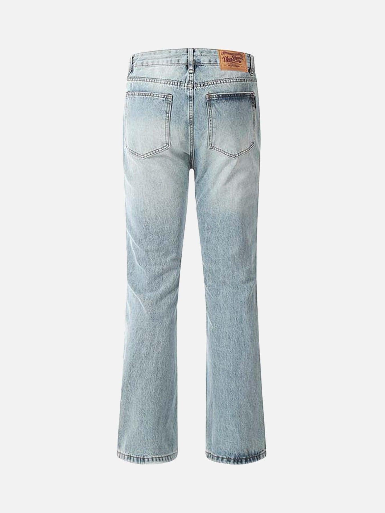 Tntwear® - High Street Ripped Micro Flare Jeans - tntwear1