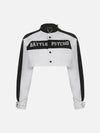 Tntwear® - Lettering Print Patchwork Jackets - tntwear1