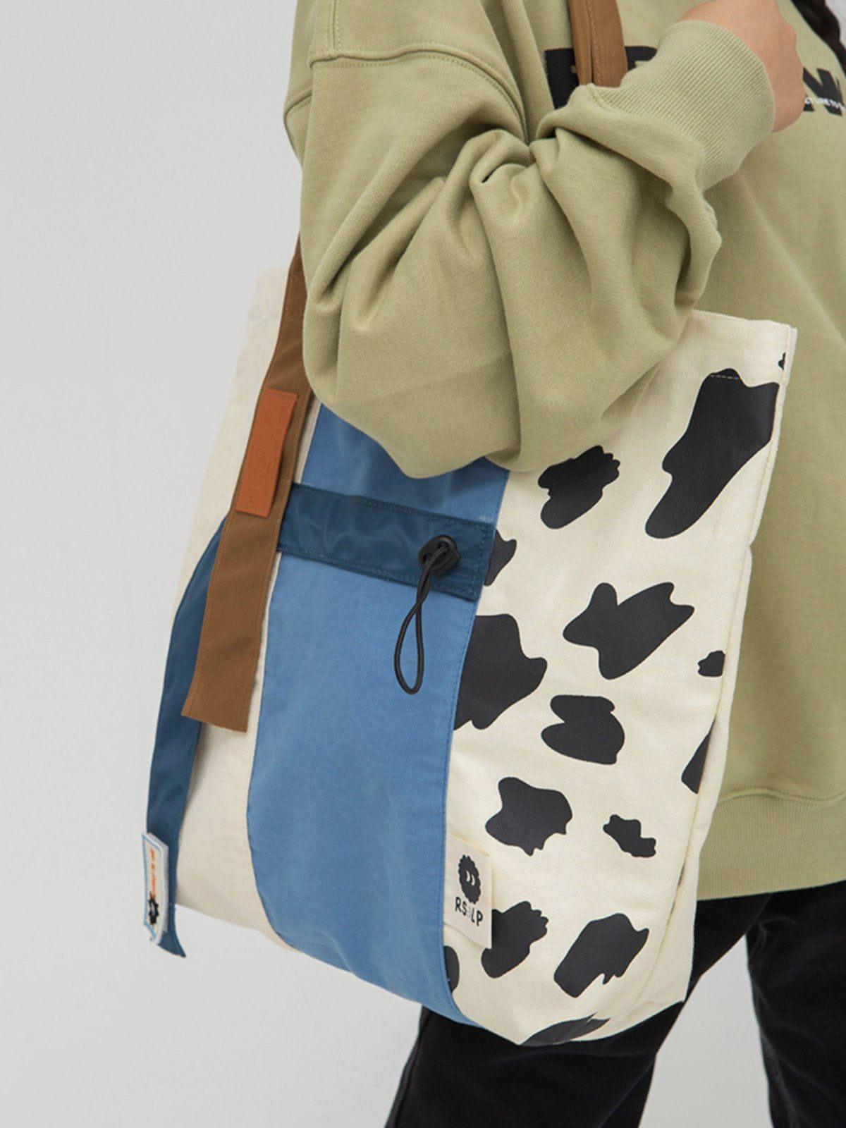 Tntwear® - Patchwork Cow Pattern Tote Bag - tntwear1