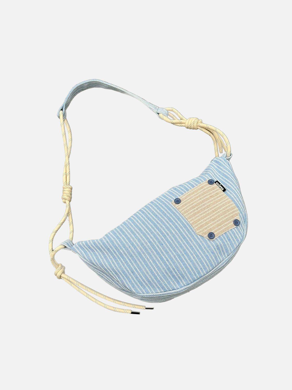 Tntwear® - Patchwork Stripe Crossbody Bag - tntwear1