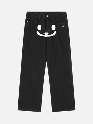 Tntwear® - Personality Smiley Face Printed Jeans - 1978 - tntwear1