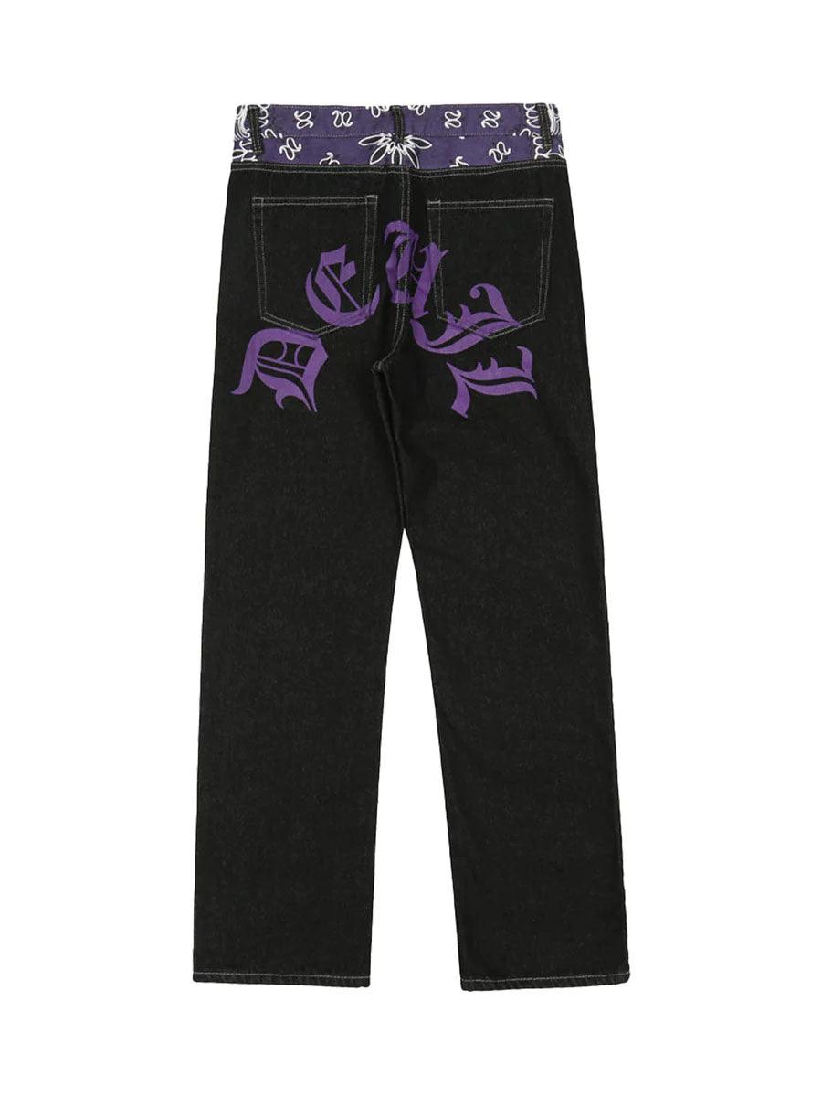 Tntwear® - Petal Letter Baggy Jeans - tntwear1