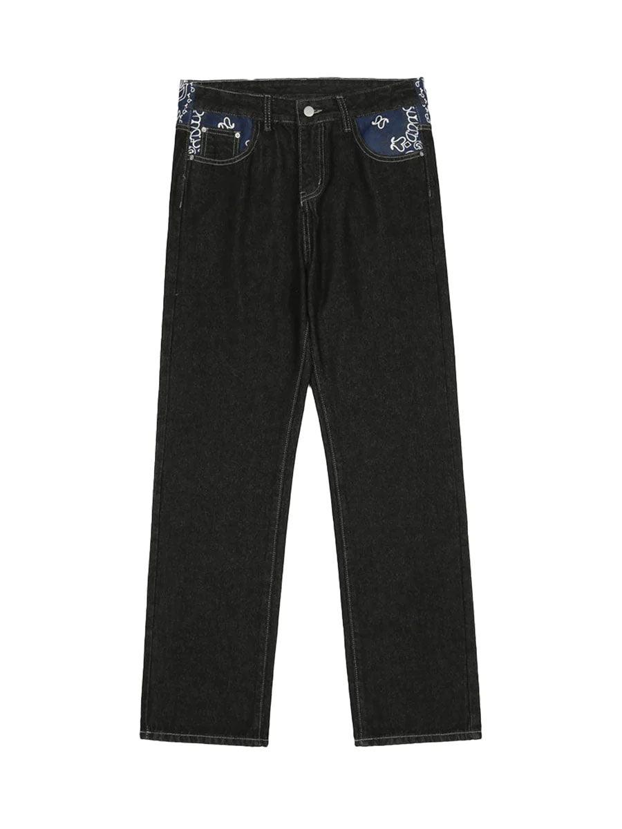 Tntwear® - Petal Letter Baggy Jeans - tntwear1