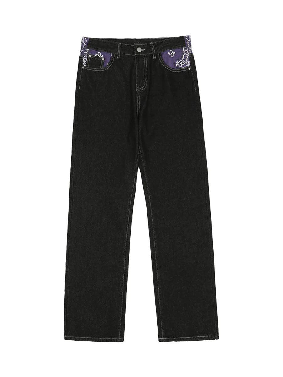 Tntwear® - Petal Letter Baggy Jeans - tntwear1