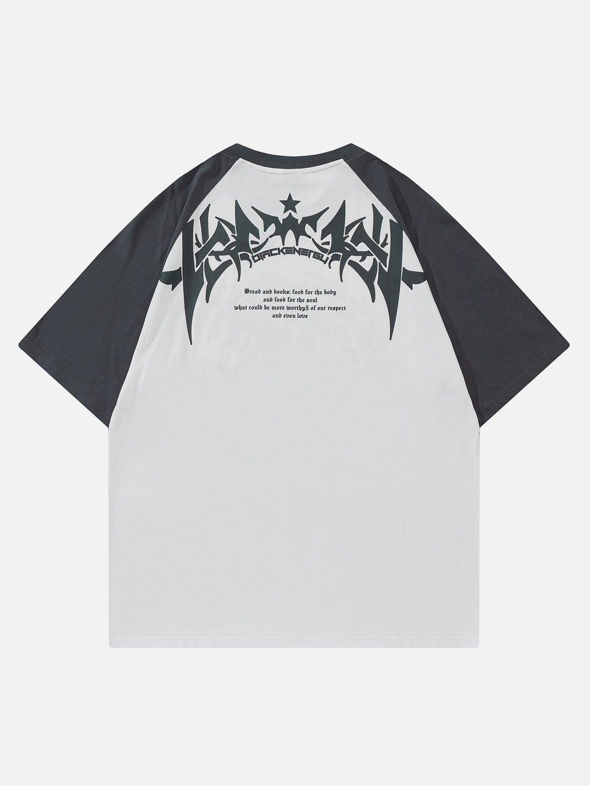 Tntwear® - Star Gothic Leeter Print Tee - tntwear1