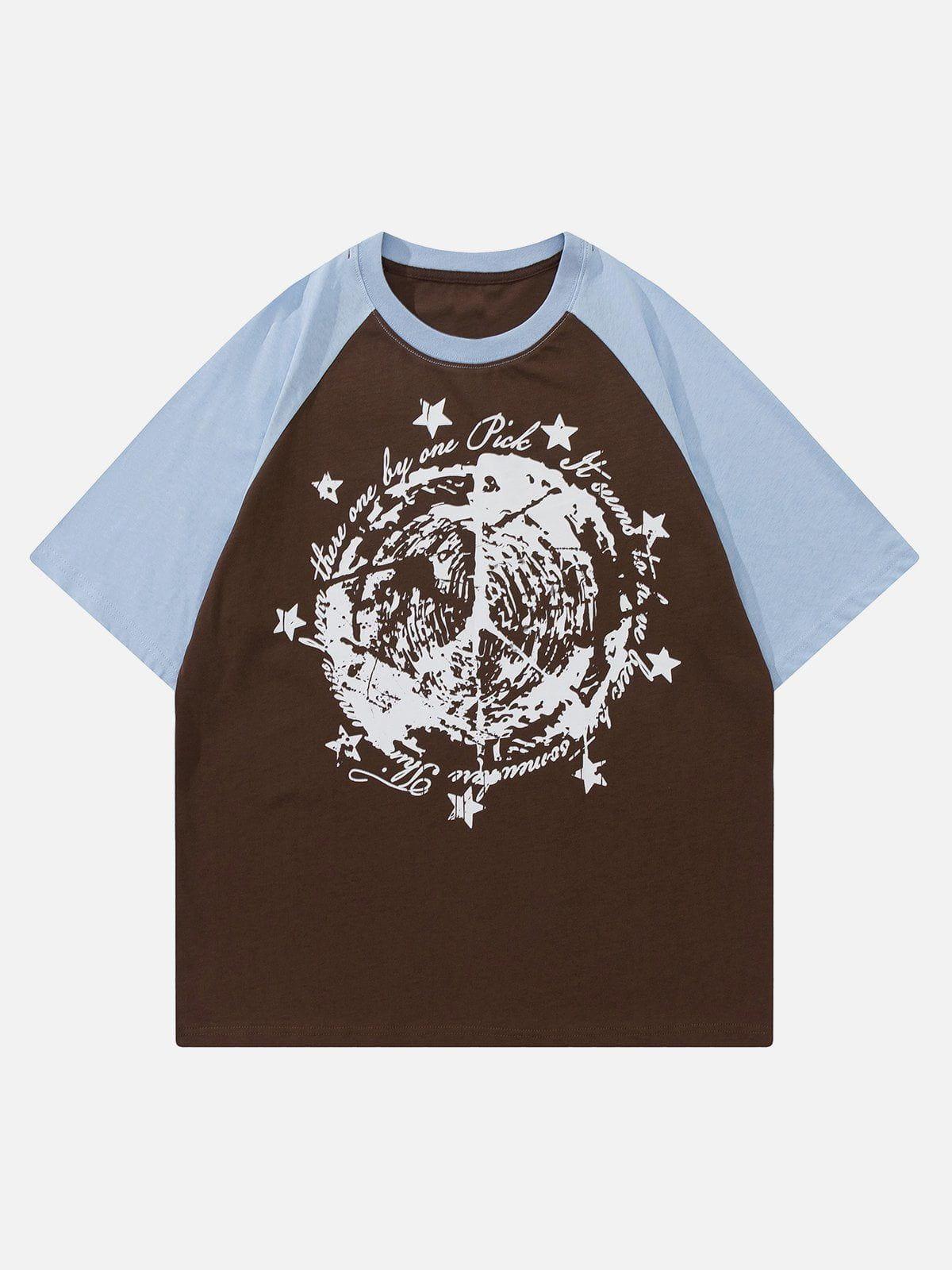 Tntwear® - Star Gothic Leeter Print Tee - tntwear1