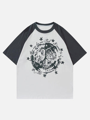 Tntwear® - Star Gothic Leeter Print Tee - tntwear1