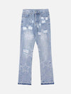 Tntwear® - Star Print Ripped Jeans - 1741 - tntwear1