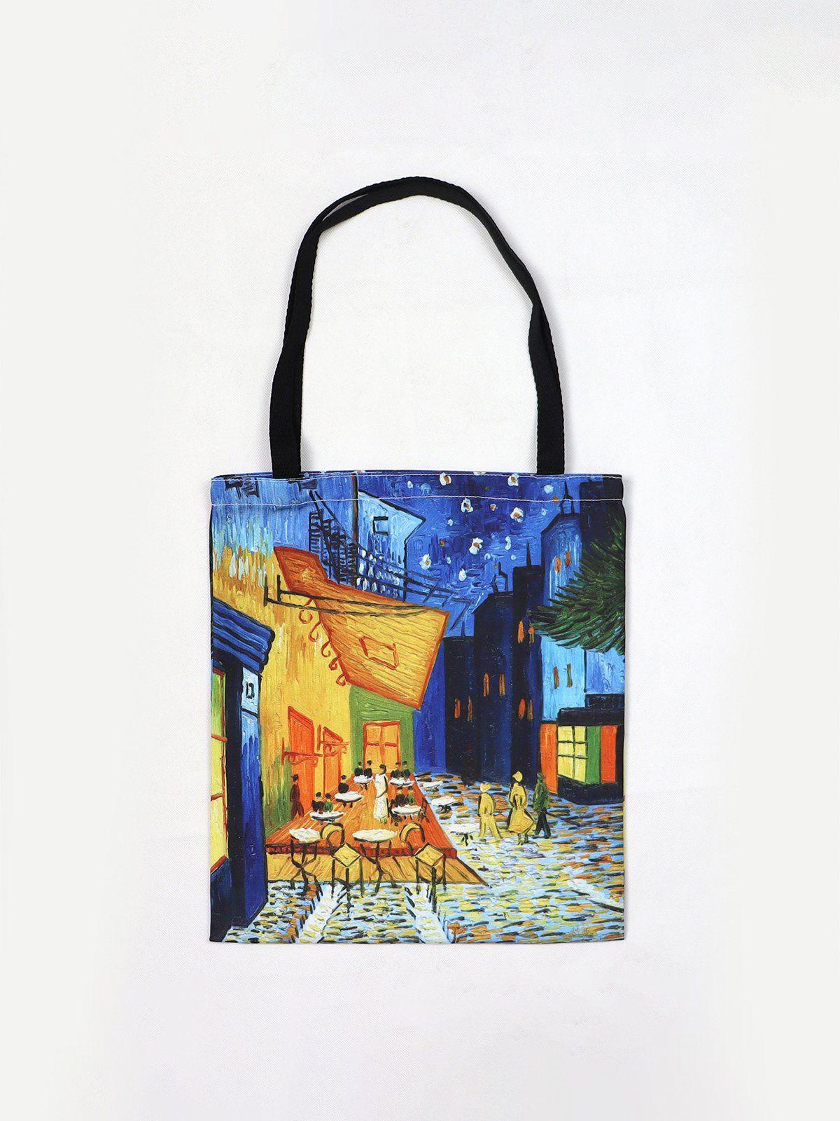 Tntwear® - Starry Sky Oil Painting Canvas Bag - tntwear1