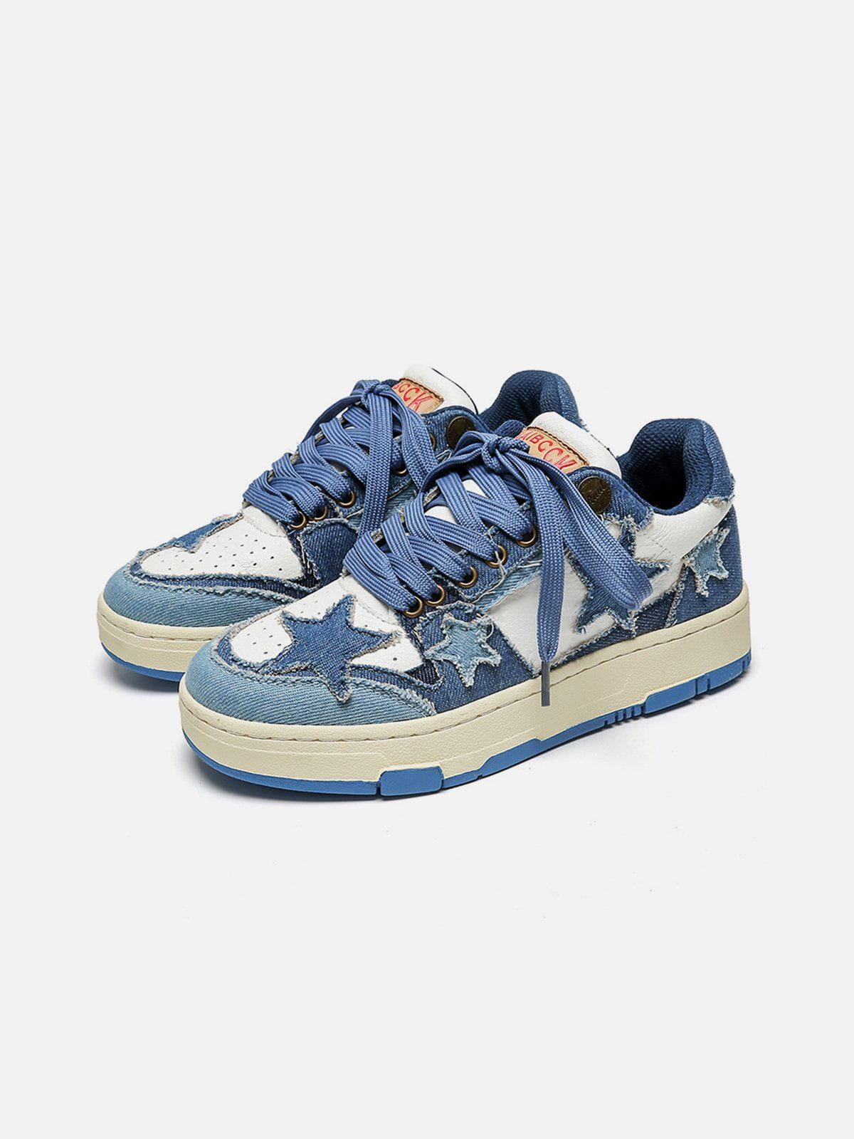 Tntwear® - Stars Casual All-Match Denim Skate Shoes - tntwear1