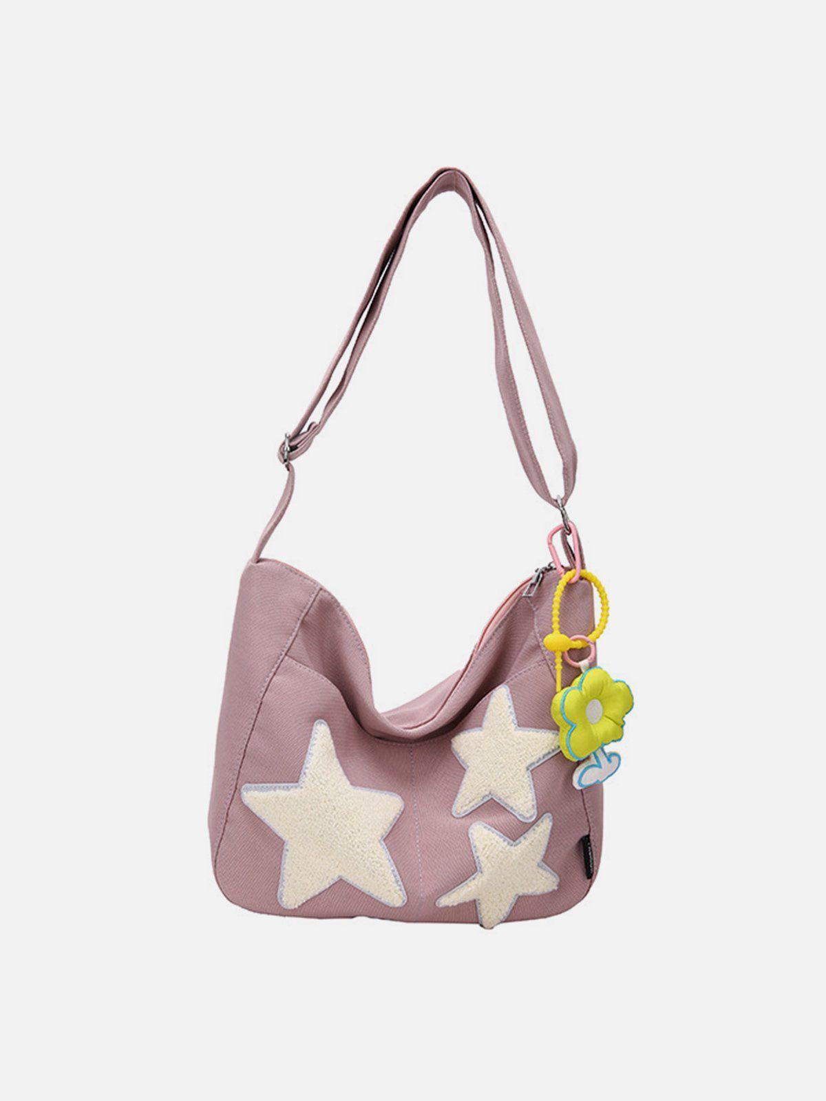 Tntwear® - Towel Embroidery Star Shoulder Bag - tntwear1