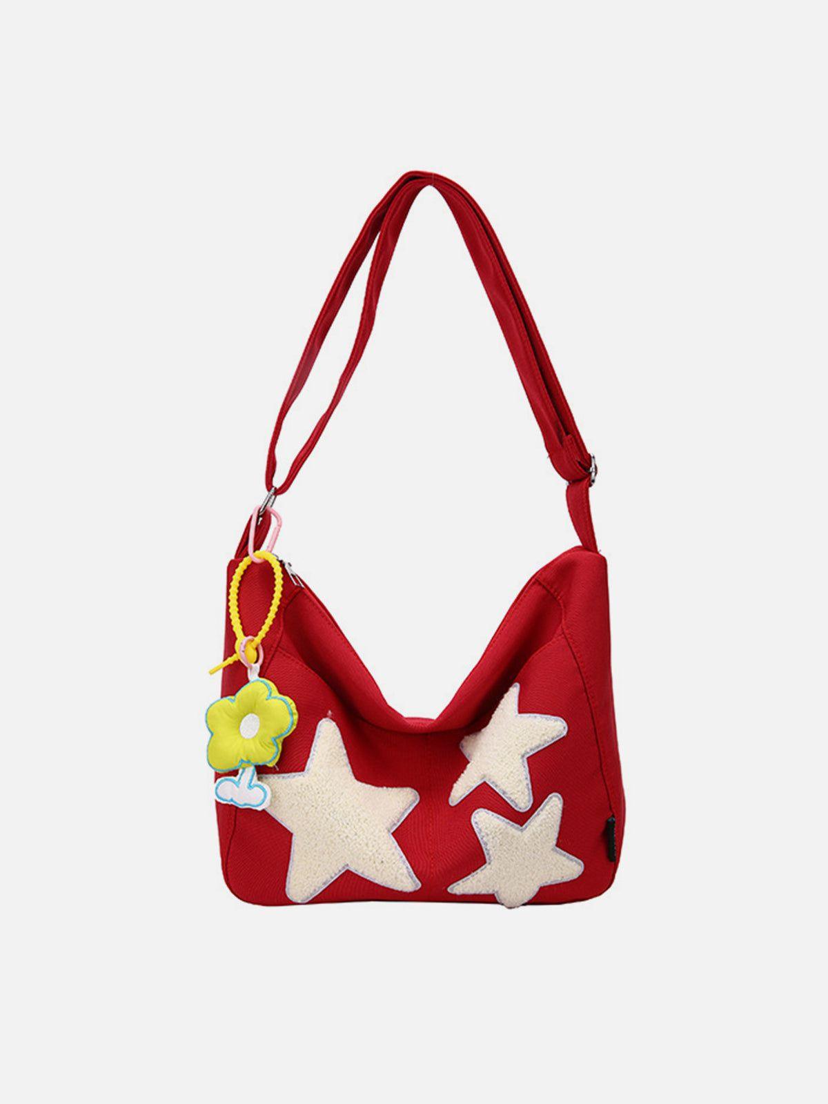 Tntwear® - Towel Embroidery Star Shoulder Bag - tntwear1