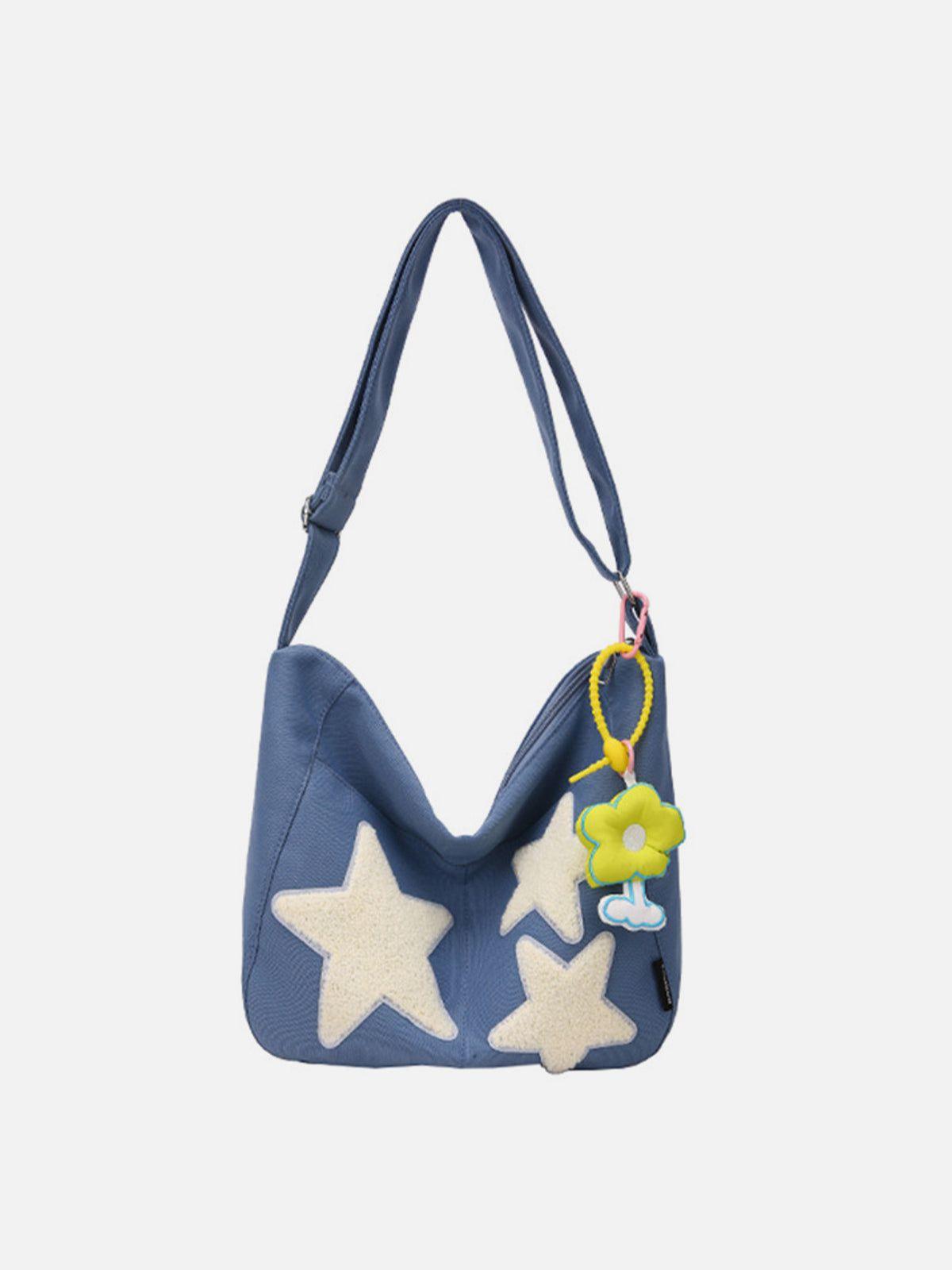 Tntwear® - Towel Embroidery Star Shoulder Bag - tntwear1