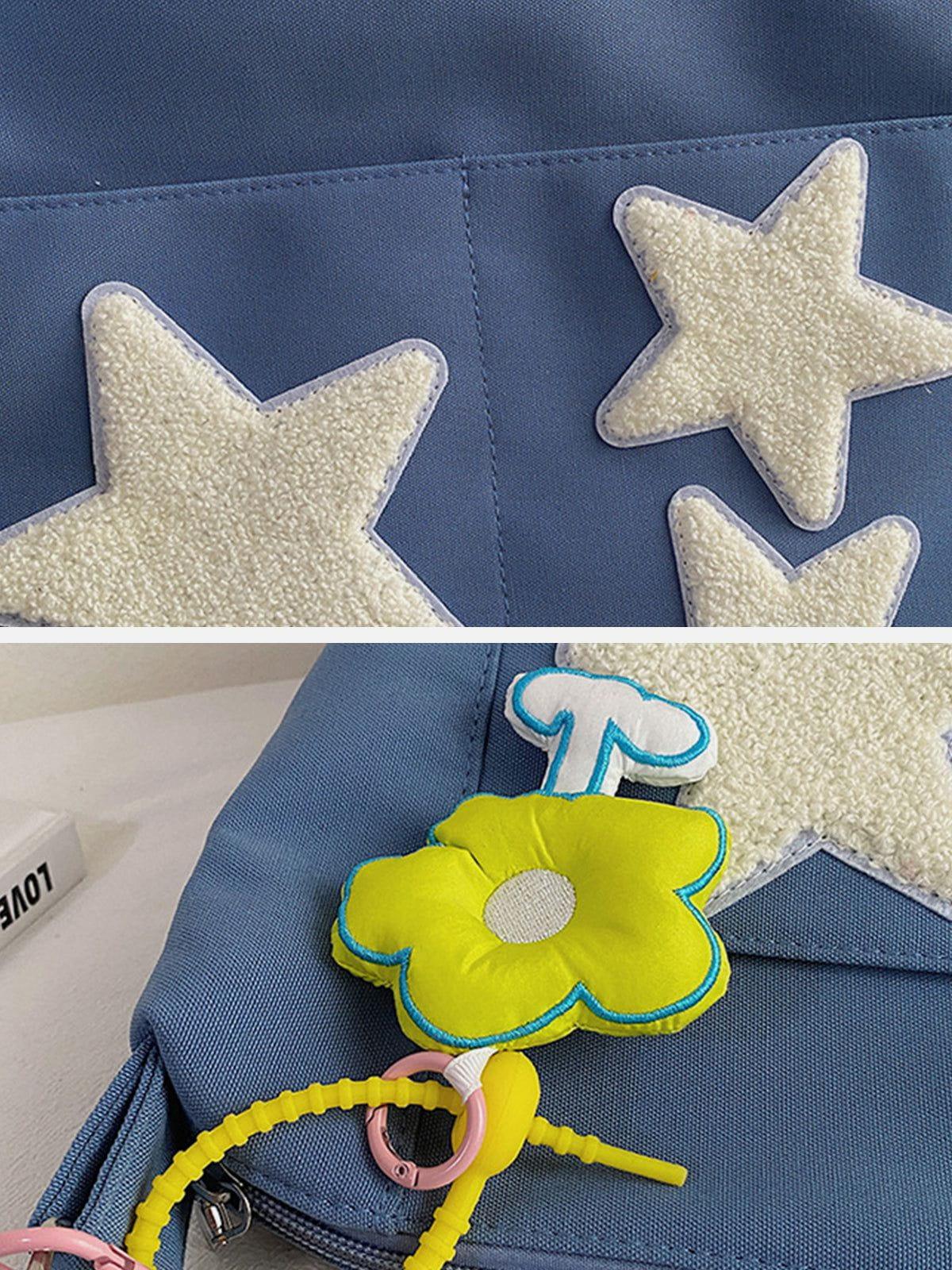 Tntwear® - Towel Embroidery Star Shoulder Bag - tntwear1