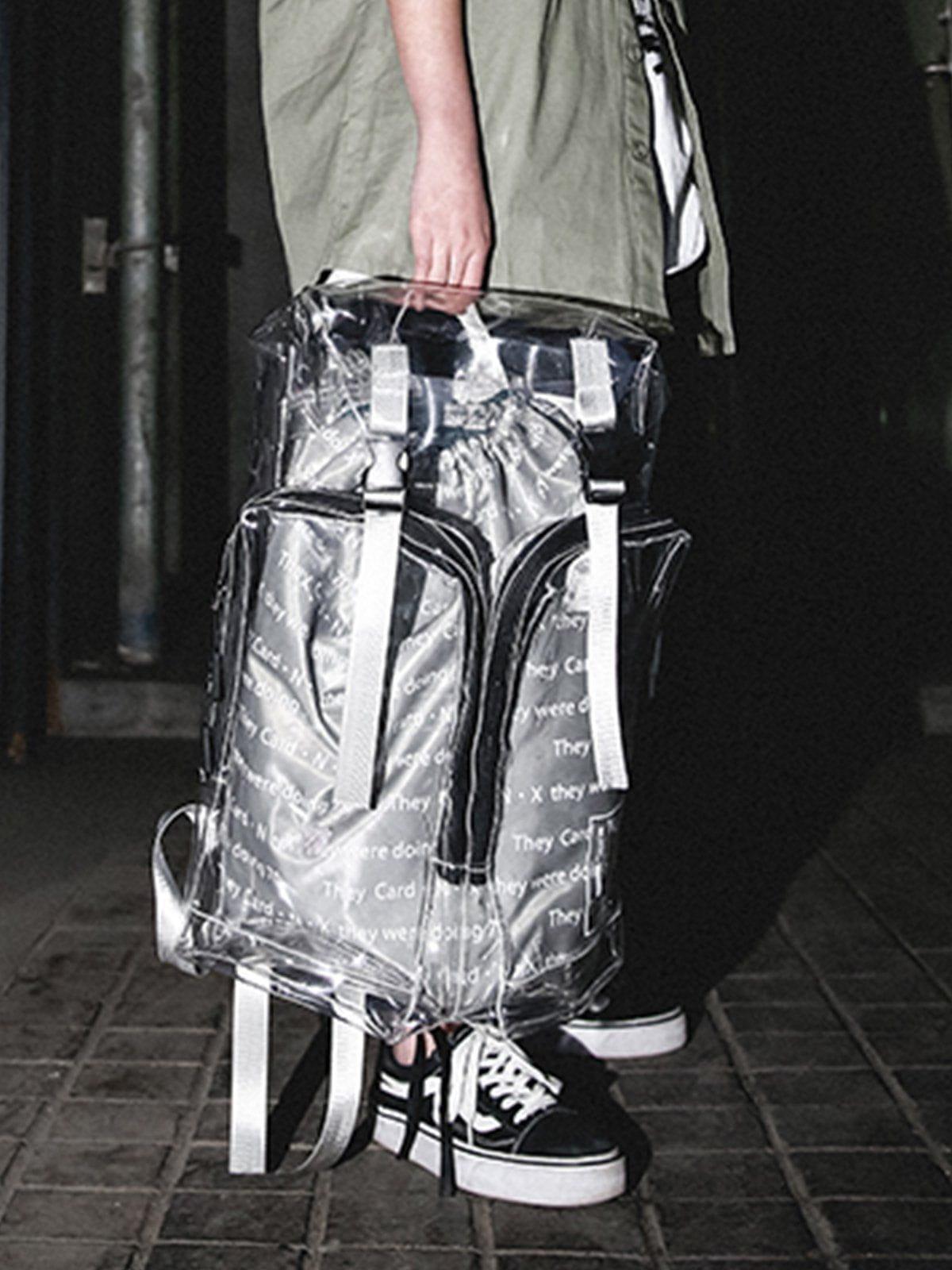 Tntwear® - Transparent Reflective PVC Backpack - tntwear1